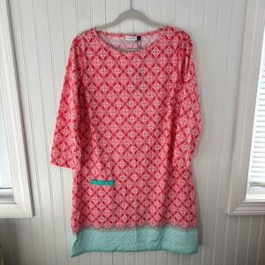 Cabana Life SPF 50+ Coral Cabana Shift Dress